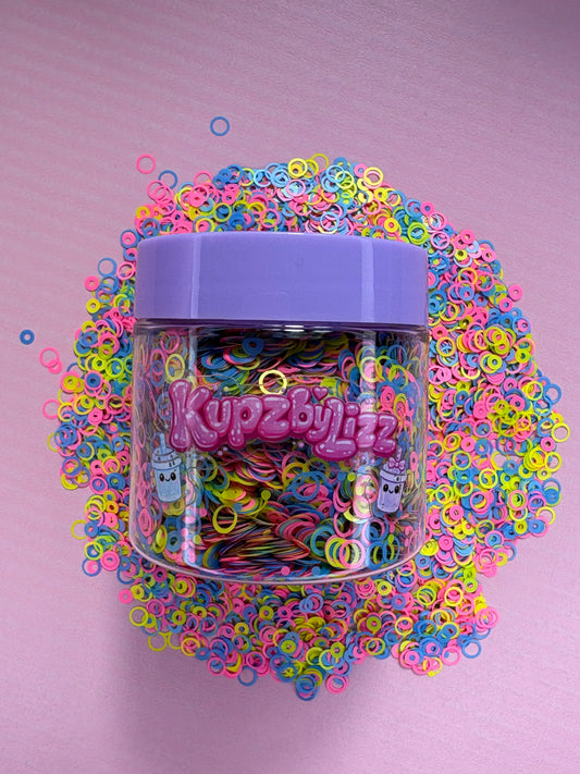 Circle multi color shaped glitter