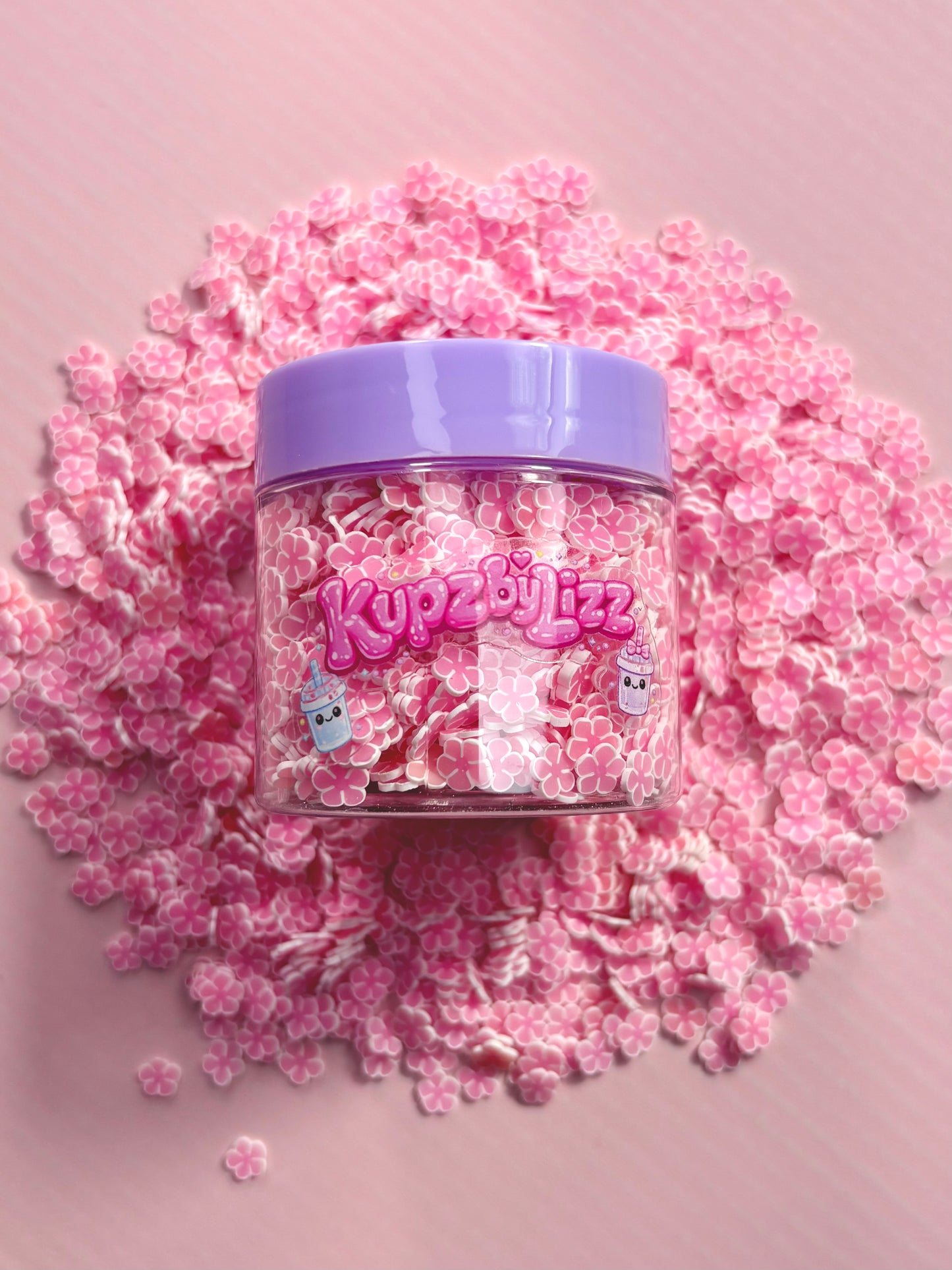 Pink flower clay