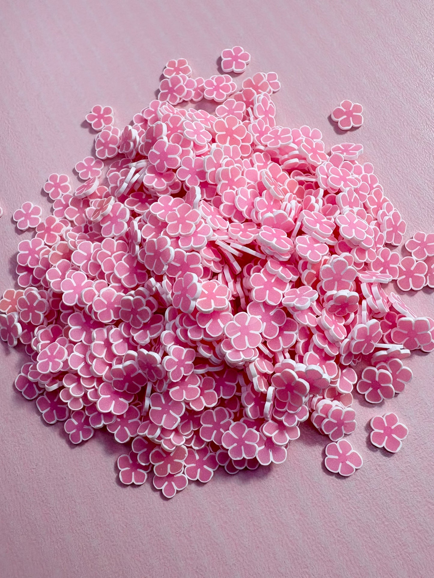 Pink flower clay
